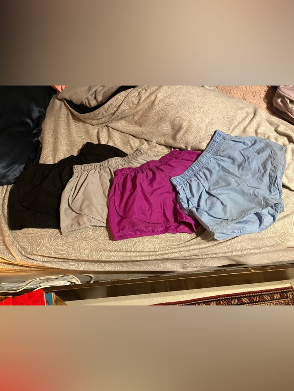 Women's Elastic-Waist Athletic Shorts - Magenta/Purple